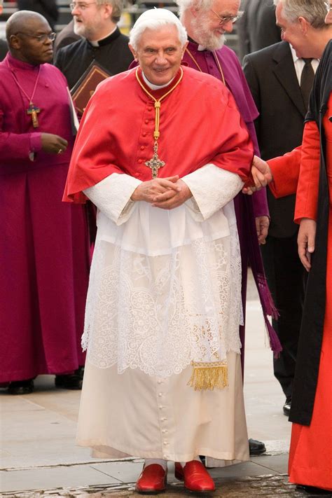 pope benedict xvi red shoes.